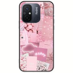 Aesthetic Pink Xiaomi Redmi 12C Black TPU (Μαύρη Σιλικόνη)