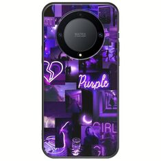 Aesthetic Purple Honor Magic 5 Lite 5G Black TPU (Μαύρη Σιλικόνη)