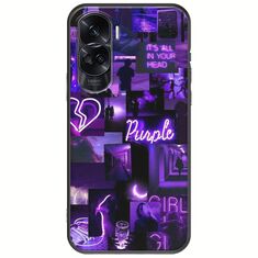 Aesthetic Purple Honor 90 Lite 5G Black TPU (Μαύρη Σιλικόνη)