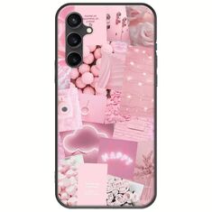 Aesthetic Pink Samsung Galaxy S23 FE 5G Black TPU (Μαύρη Σιλικόνη)