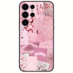 Aesthetic Pink Samsung Galaxy S24 Ultra 5G Black TPU (Μαύρη Σιλικόνη)