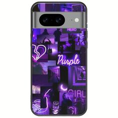 Aesthetic Purple Google Pixel 8a 5G Black TPU (Μαύρη Σιλικόνη)