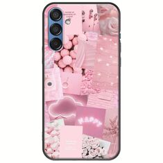 Aesthetic Pink Samsung Galaxy M15 5G Black TPU (Μαύρη Σιλικόνη)