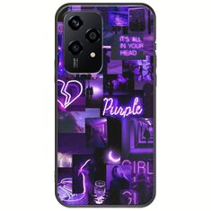 Aesthetic Purple Honor 200 Lite 5G Black TPU (Μαύρη Σιλικόνη)