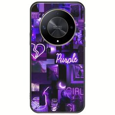 Aesthetic Purple Honor Magic 6 Lite 5G Black TPU (Μαύρη Σιλικόνη)
