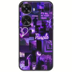 Aesthetic Purple Huawei Nova 12 SE Black TPU (Μαύρη Σιλικόνη)