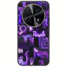 Aesthetic Purple Huawei Nova 12i Black TPU (Μαύρη Σιλικόνη)