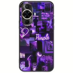 Aesthetic Purple Huawei Nova 12s Black TPU (Μαύρη Σιλικόνη)