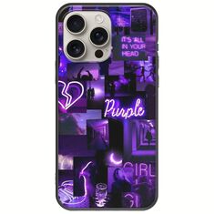 Aesthetic Purple iPhone 16 Pro Black TPU (Μαύρη Σιλικόνη)