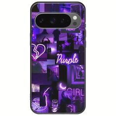 Aesthetic Purple Google Pixel 9 Pro XL 5G Black TPU (Μαύρη Σιλικόνη)