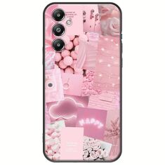 Aesthetic Pink Samsung Galaxy A16 4G / 5G Black TPU (Μαύρη Σιλικόνη)