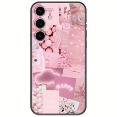 Aesthetic Pink Samsung Galaxy S24 FE 5G Black TPU (Μαύρη Σιλικόνη)