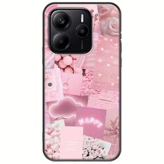 Aesthetic Pink Xiaomi Redmi Note 14 5G Black TPU (Μαύρη Σιλικόνη)