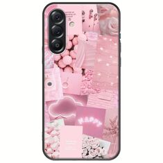 Aesthetic Pink Samsung Galaxy A56 5G Black TPU (Μαύρη Σιλικόνη)