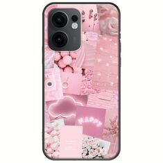 Aesthetic Pink Oppo Reno 13 F 5G Black TPU (Μαύρη Σιλικόνη)