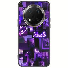 Aesthetic Purple Honor Magic 7 Lite 5G Black TPU (Μαύρη Σιλικόνη)