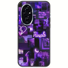 Aesthetic Purple Honor 200 5G Black TPU (Μαύρη Σιλικόνη)