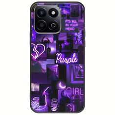 Aesthetic Purple Honor 200 Smart 5G Black TPU (Μαύρη Σιλικόνη)