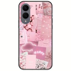 Aesthetic Pink Samsung Galaxy S25 Edge 5G Black TPU (Μαύρη Σιλικόνη)