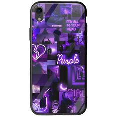 Aesthetic Purple iPhone XR Groove TPU (Tempered Glass και TPU)