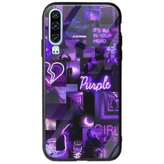 Aesthetic Purple Huawei P30 Groove TPU (Tempered Glass και TPU)