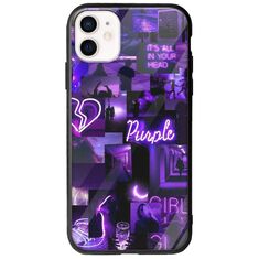 Aesthetic Purple iPhone 12 Groove TPU (Tempered Glass και TPU)