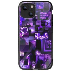 Aesthetic Purple iPhone 13 mini Groove TPU (Tempered Glass και TPU)