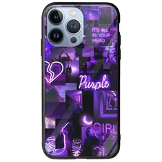 Aesthetic Purple iPhone 13 Pro Groove TPU (Tempered Glass και TPU)