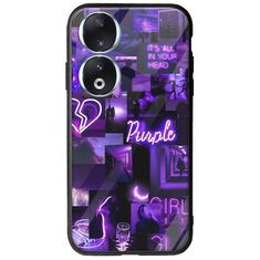 Aesthetic Purple Honor 90 5G Groove TPU (Tempered Glass και TPU)