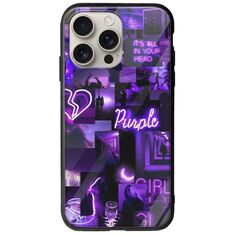 Aesthetic Purple iPhone 16 Pro Groove TPU (Tempered Glass και TPU)