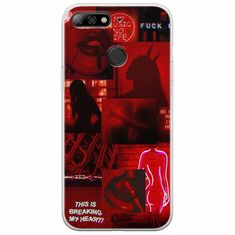 Aesthetic Red Huawei P Smart Flexible TPU (Διάφανη Σιλικόνη)