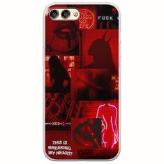 Aesthetic Red Huawei Honor View 10 Flexible TPU (Διάφανη Σιλικόνη)