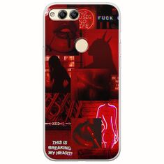 Aesthetic Red Huawei Honor 7X Flexible TPU (Διάφανη Σιλικόνη)