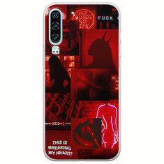Aesthetic Red Huawei P30 Flexible TPU (Διάφανη Σιλικόνη)