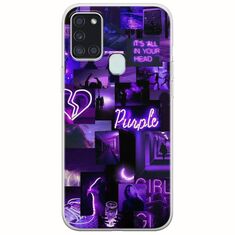 Aesthetic Purple Samsung Galaxy A21s Flexible TPU (Διάφανη Σιλικόνη)