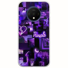 Aesthetic Purple OnePlus 7T Flexible TPU (Διάφανη Σιλικόνη)