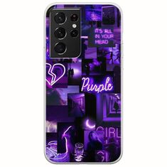 Aesthetic Purple Samsung Galaxy S21 Ultra Flexible TPU (Διάφανη Σιλικόνη)
