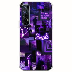 Aesthetic Purple Realme 7 Flexible TPU (Διάφανη Σιλικόνη)