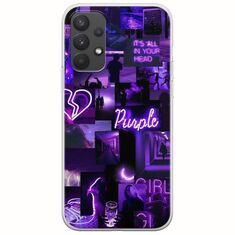 Aesthetic Purple Samsung Galaxy A32 4G Flexible TPU (Διάφανη Σιλικόνη)