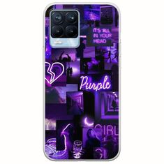 Aesthetic Purple Realme 8 / 8 Pro Flexible TPU (Διάφανη Σιλικόνη)