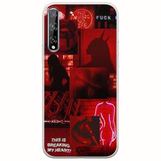 Aesthetic Red Huawei P Smart S Flexible TPU (Διάφανη Σιλικόνη)