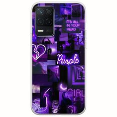 Aesthetic Purple Realme 8 5G Flexible TPU (Διάφανη Σιλικόνη)