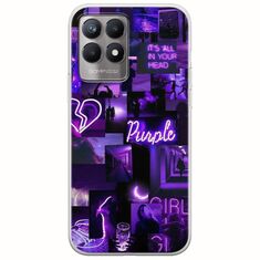 Aesthetic Purple Realme 8i Flexible TPU (Διάφανη Σιλικόνη)