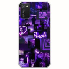 Aesthetic Purple Samsung Galaxy A03s Flexible TPU (Διάφανη Σιλικόνη)