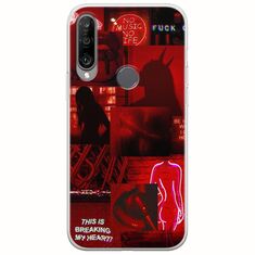Aesthetic Red Huawei Y6p Flexible TPU (Διάφανη Σιλικόνη)
