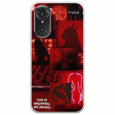 Aesthetic Red Huawei Nova 9 SE Flexible TPU (Διάφανη Σιλικόνη)