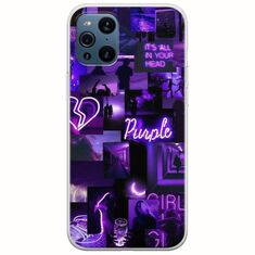 Aesthetic Purple Oppo Find X3 Pro 5G Flexible TPU (Διάφανη Σιλικόνη)