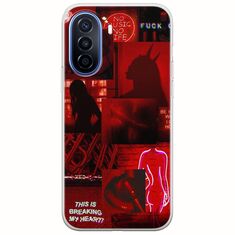 Aesthetic Red Huawei Nova Y70 Flexible TPU (Διάφανη Σιλικόνη)