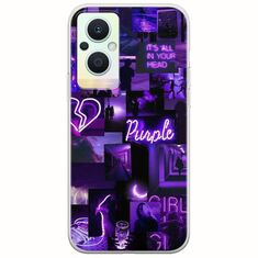 Aesthetic Purple Oppo Reno 7 Lite 5G Flexible TPU (Διάφανη Σιλικόνη)