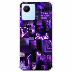 Aesthetic Purple Realme Narzo 50i Prime Flexible TPU (Διάφανη Σιλικόνη)
